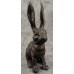FRENCH COUNTRY RABBIT Cast Iron DOORSTOP STATUE ~ TALL UPRIGHT EARS ~   362257555540